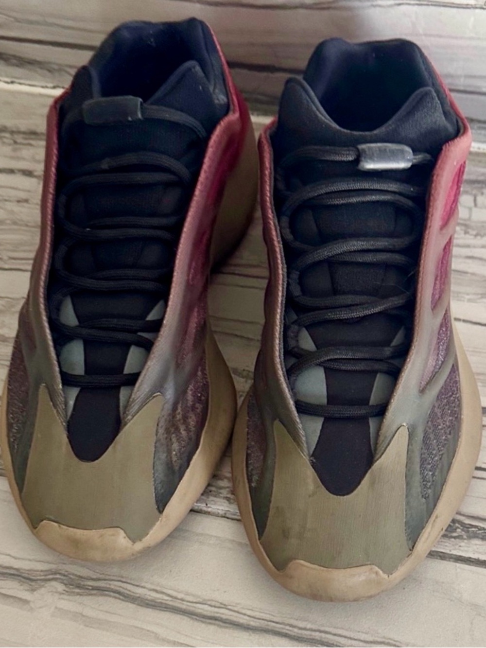 Yeezy Black and Red Sneakers
